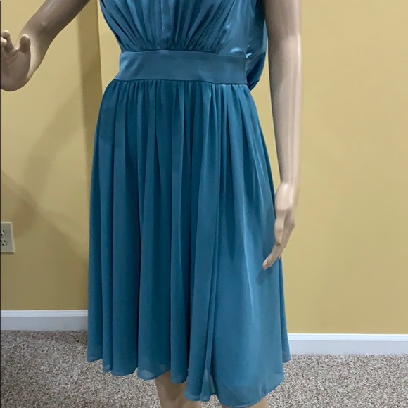 Vera Wang teal blue evening dress - Picture 3 of 11